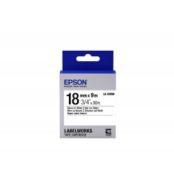 Epson Nastro fondo Standard Bianco per testo Nero 189 LK 5WBN C53S655006