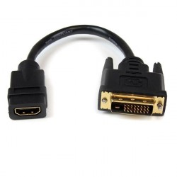 StarTech.com Adattatore cavo video HDMI a DVI D da 20 cm HDMI femmina a DVI maschio HDDVIFM8IN