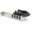 StarTech.com Adattatore scheda controller PCI Express PCIe SuperSpeed USB 3.0 a 4 porte con UASP - Alimentazione SATA ...