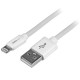 StarTech.com Cavo lungo connettore lightning a 8 pin Apple bianco da 2 m a USB per iPhone iPod iPad USBLT2MW