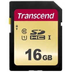 Transcend 16GB, UHS I, SD SDHC Classe 10 TS16GSDC500S