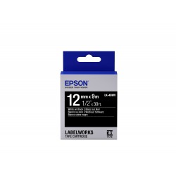 Epson Nastro fondo Lucido Nero per testo Bianco 129 LK 4BWV C53S654009