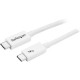 StarTech.com Cavo Thunderbolt 3 20Gbps 1m Bianco Compatabile con Thunderbolt, USB e DisplayPort TBLT3MM1MW