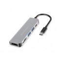Conceptronic DONN02G hub di interfaccia USB 3.2 Gen 1 3.1 Gen 1 Type-C 5000 Mbits Alluminio