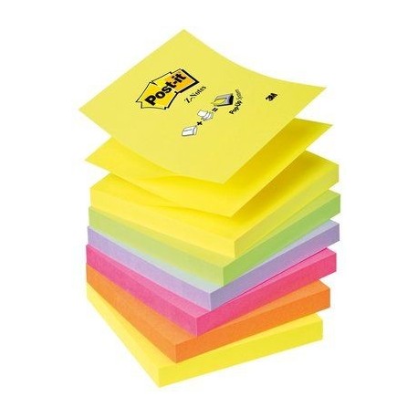 Post It R330 Quadrato Verde, Lill , Arancione, Rosa, Giallo 225fogli pouch autoadesiva 8027