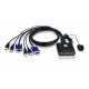 Aten Switch KVM USB VGA cablato 2 porte con selettore porta remota CS22U AT