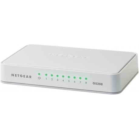 Netgear GS208 Non gestito Gigabit Ethernet 101001000 Bianco GS208 100PES