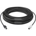 Logitech GROUP 15m Extender Cable cavo PS2 6-p Mini-DIN Nero 939-001490