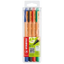 Stabilo GREENpoint penna tecnica Nero, Blu, Verde, Rosso 4 pz 60884