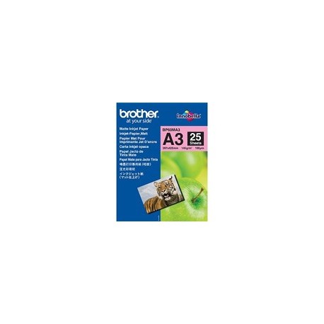 Brother BP60MA3 Inkjet Paper carta inkjet A3 297x420 mm Opaco 25 fogli Bianco