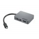 Lenovo 4X91A30366 hub di interfaccia USB 2.0 Type C Grigio