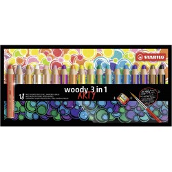Stabilo Woody 3 in 1 ARTY Nero 18 pz 88018 1 20