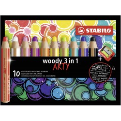 Stabilo Woody 3 in 1 ARTY Multicolore 10 pz 88010 1 20