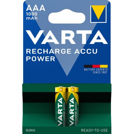 Varta Rech. Accu Power AAA 1000mAh BLI 2 05703 301 402