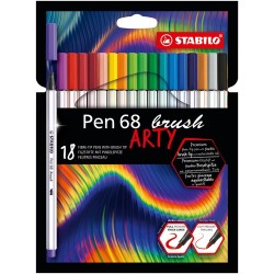 Stabilo Pen 68 brush ARTY marcatore Multicolore 18 pz 56818 21 20