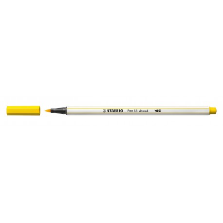 Stabilo Pen 68 brush marcatore Medio Giallo 1 pz 56844