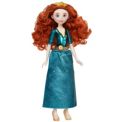 Hasbro Disney Princess Royal Shimmer bambola di Merida, fashion doll con gonna e accessori, giocattolo per bambini dai 3 ...