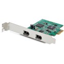 StarTech.com Scheda PCI Express FireWire a 2 porte - Adattatore PCIe FireWire 1394a PEX1394A2V2
