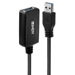 Lindy 43155 cavo USB 5 m USB 3.2 Gen 1 3.1 Gen 1 USB A Nero LI 43155