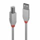 Lindy 36683 cavo USB 2 m USB 2.0 USB A USB B Grigio LI 36683