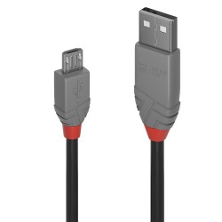 Lindy 36731 cavo USB 0,5 m USB 2.0 USB A Micro USB B Nero, Grigio LI 36731