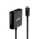 Lindy 38287 cavo e adattatore video 0,1 m HDMI tipo D Micro VGA D-Sub Nero LI-38287