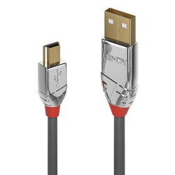 Lindy 36632 cavo USB 2 m USB 2.0 USB A Mini USB B Grigio