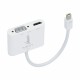 Lindy 41070 cavo e adattatore video Mini DisplayPort HDMI VGA D Sub Bianco