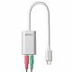 Lindy 42711 cavo per cellulare Bianco USB C 3.5mm