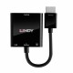 Lindy 38285 cavo e adattatore video 0,1 m HDMI tipo A Standard VGA D Sub Nero