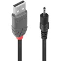 Lindy 70265 cavo di alimentazione Nero 1,5 m USB A EIAJ-01 2.5 mm, 0.7 mm