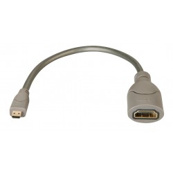 Lindy 41298 cavo HDMI 0,15 m HDMI tipo D Micro HDMI tipo A Standard Grigio