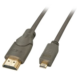 Lindy 41353 cavo HDMI 2 m HDMI tipo A Standard HDMI tipo D Micro Nero, Oro 41353 LND