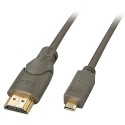 Lindy 41353 cavo HDMI 2 m HDMI tipo A Standard HDMI tipo D Micro Nero, Oro 41353-LND