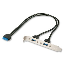Lindy 33096 cavo USB 0,4 m Grigio, Nero