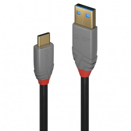 Lindy 36911 cavo USB 1 m USB C USB A Nero, Grigio