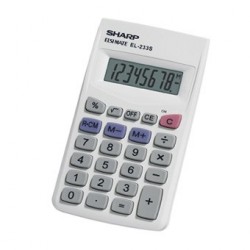 Sharp EL 233SB calcolatrice Tasca Calcolatrice di base Bianco EL233SB