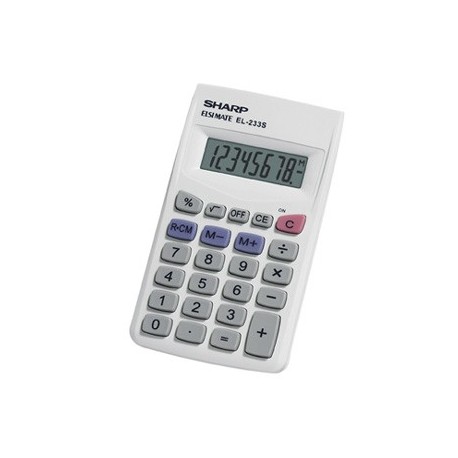 Sharp EL 233SB calcolatrice Tasca Calcolatrice di base Bianco EL233SB