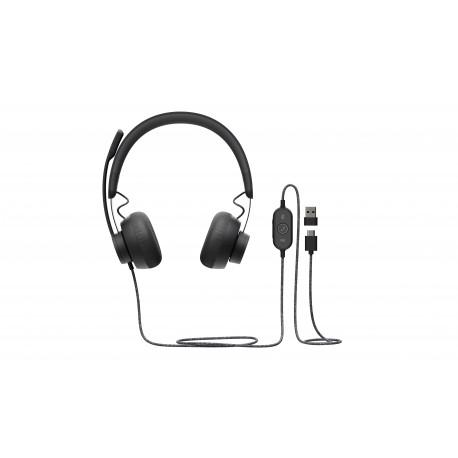 Logitech Zone Auricolare Cablato A Padiglione Musica e Chiamate USB tipo C Grafite 981 000875