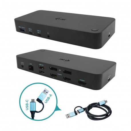 i tec USB 3.0 USB C Thunderbolt, 3x 4K Docking Station Power Delivery 100W CATRIPLEDOCKPDPROIT