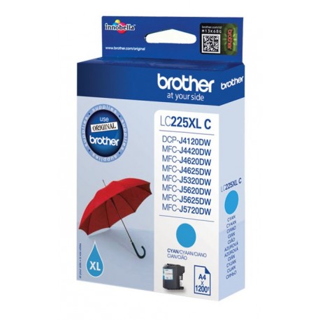 Brother LC 225XLC cartuccia dinchiostro 1 pz Originale Resa elevata XL Ciano