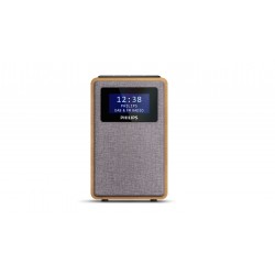 Philips TAR500510 radio Orologio Digitale Grigio, Legno TAR5005 10