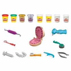 Hasbro Dottor Trapanino, playset con 8 barattoli di pasta da modellare atossica, per bambini dai 3 anni in su F12595L0