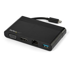 StarTech.com Adattatore multiporta USB C con HDMI, VGA, Gigabit Ethernet e USB 3.0 Mini dock hub USB C a HDMI 4K o VGA ...