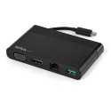 StarTech.com Adattatore multiporta USB C con HDMI, VGA, Gigabit Ethernet e USB 3.0 - Mini dock hub USB C a HDMI 4K o VGA ...