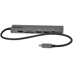 StarTech.com Adattatore multiporta USB C Da USB C a HDMI 2.0 4K 60Hz, 100W Power Delivery Pass through, slot SDMicroSD, ...
