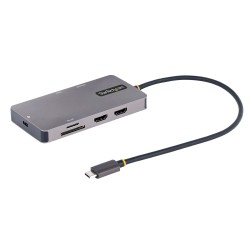 StarTech.com Adattatore USB C Multiporta, Doppio HDMI 4K 60Hz, Hub USB A 5Gbps a 2 porte, 100W Power Delivery Pass Through, ...
