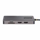 StarTech.com Adattatore USB C Multiporta, Doppio HDMI 4K 60Hz, Hub USB A 5Gbps a 2 porte, 100W Power Delivery Pass Through, ...