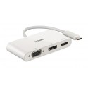 D-Link DUB-V310 replicatore di porte e docking station per notebook Cablato USB 3.2 Gen 1 3.1 Gen 1 Type-C Bianco