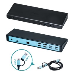 i tec USB 3.0 USB C Thunderbolt 3 Dual Display Docking Station Power Delivery 85W CADUAL4KDOCKPDIT